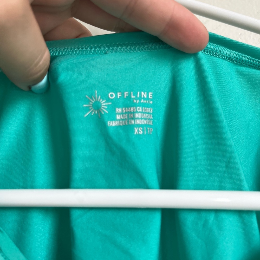 Aerie teal tank top - Picture 3 of 3